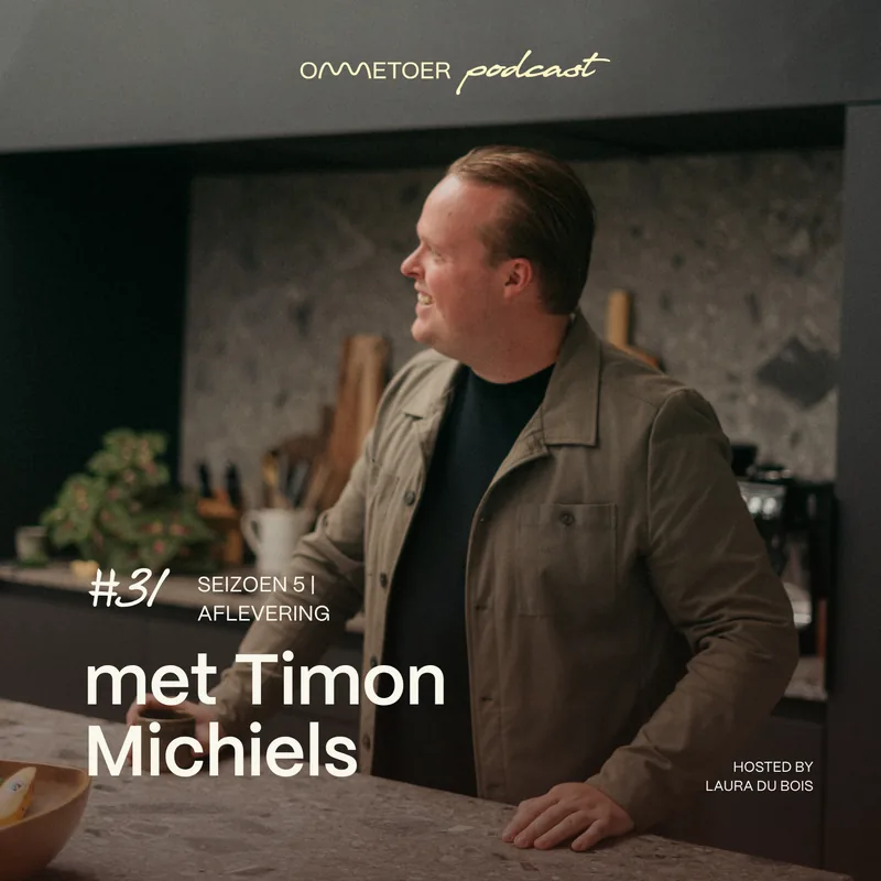 Podcastcover met Timon Michiels